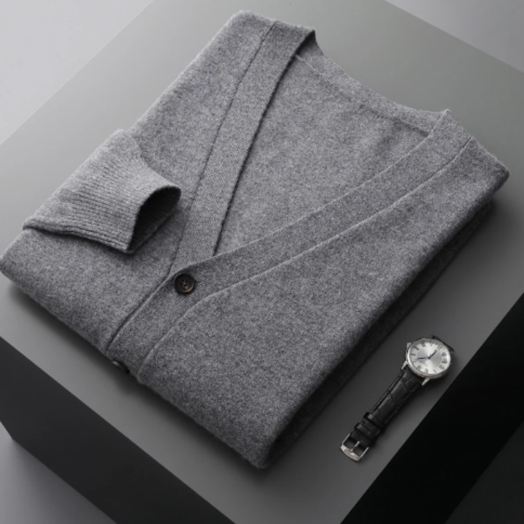 Men's V Neck Cardigan for Autumn and Winter