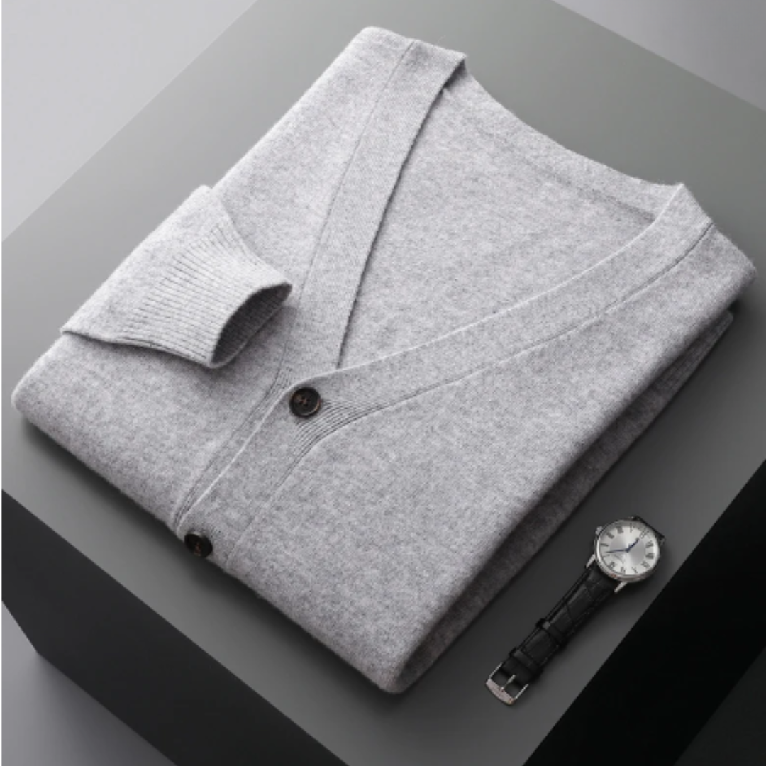 Men's V Neck Cardigan for Autumn and Winter