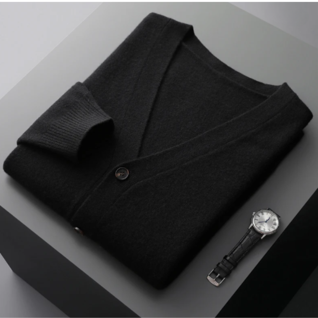 Men's V Neck Cardigan for Autumn and Winter