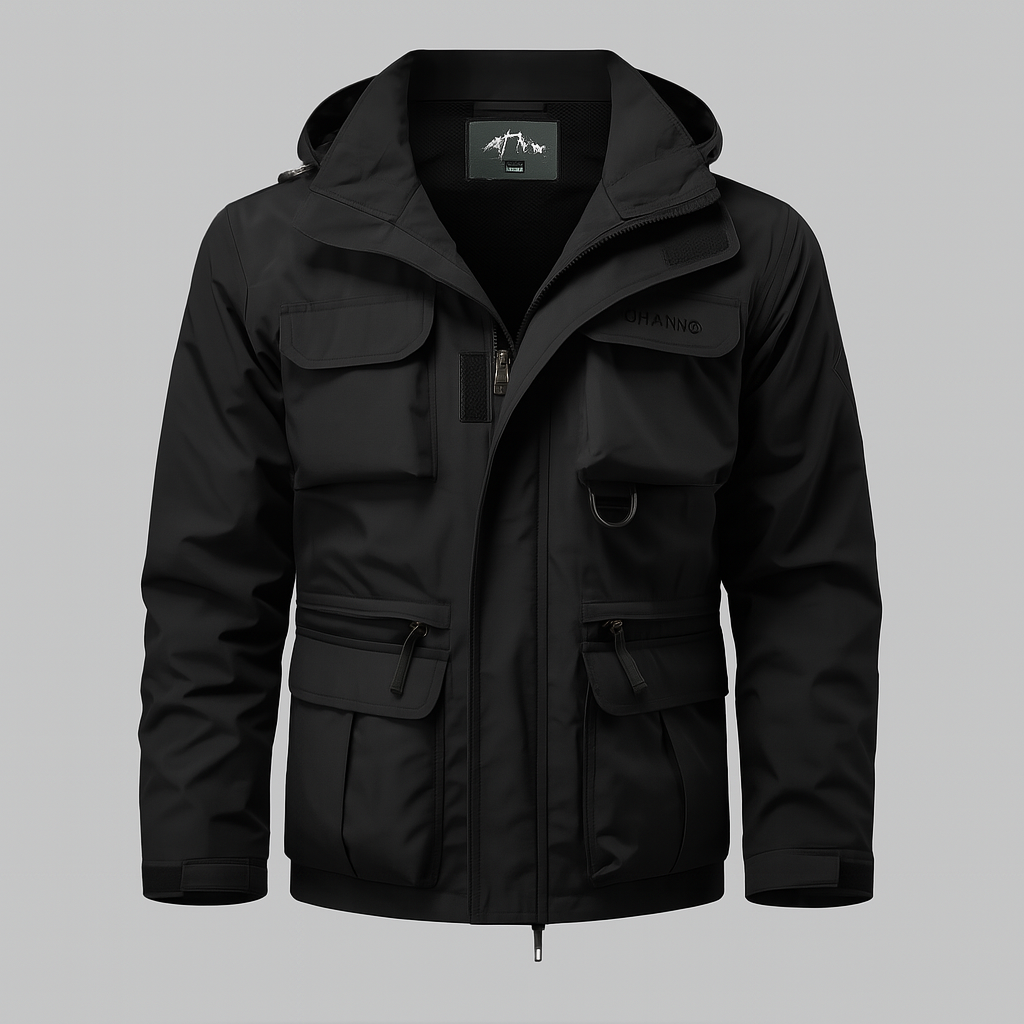 Men's Waterproof Military Style Hooded Field Jacket