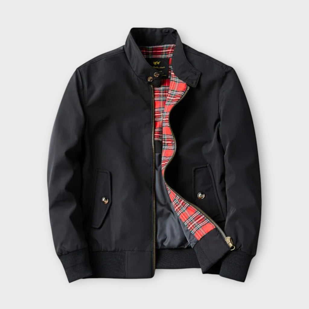 Men's Zip Up Harrington Jacket for Autumn and Winter