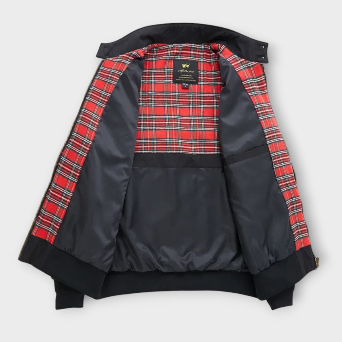 Men's Zip Up Harrington Jacket for Autumn and Winter