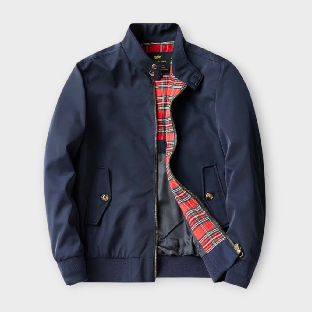 Men's Zip Up Harrington Jacket for Autumn and Winter
