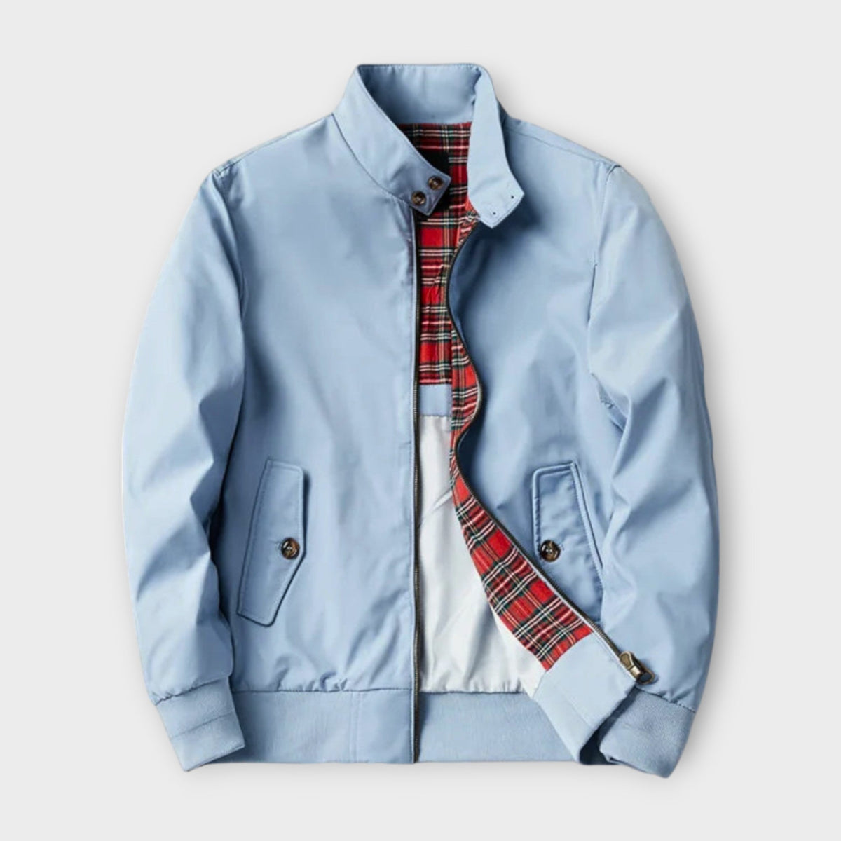 Men's Zip Up Harrington Jacket for Autumn and Winter