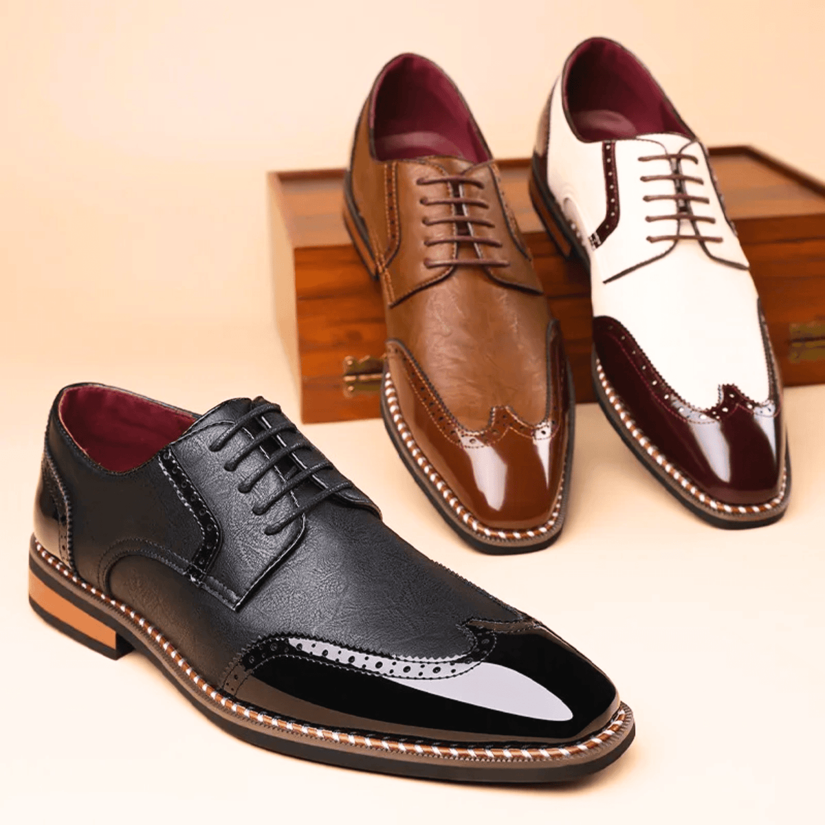 ZWEIFARBIGE SCHUHE FÜR HERREN